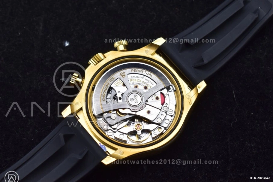 (Weighted) Oysterflex Sophisticated Edition Daytona on QF 126518 YG V6 Black Strap Best 807 Dial SH4131 1:1 1108